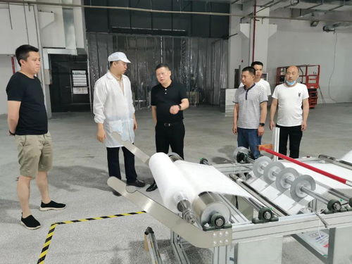 區(qū)領導調(diào)研諾峰智能熔噴布生產(chǎn)及經(jīng)緯編布銷售情況